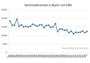 Steinmarderstrecke in Bayern seit 1985 bis 2019