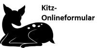 Logo des Kitz Onlineformular mit liegendem Kitz als Zeichnung